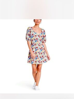 RIXO x Target Floral Short Sleeve Button Up Dress size 6